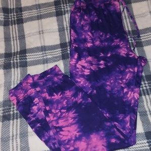 Vibrant purple and pink joggers